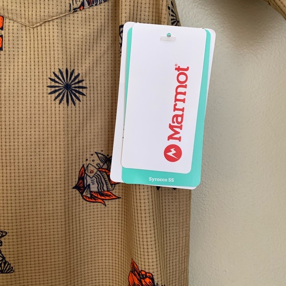 Marmot syrocco ss button up shirt printed gorpcore fathers day - Picture 4 of 10